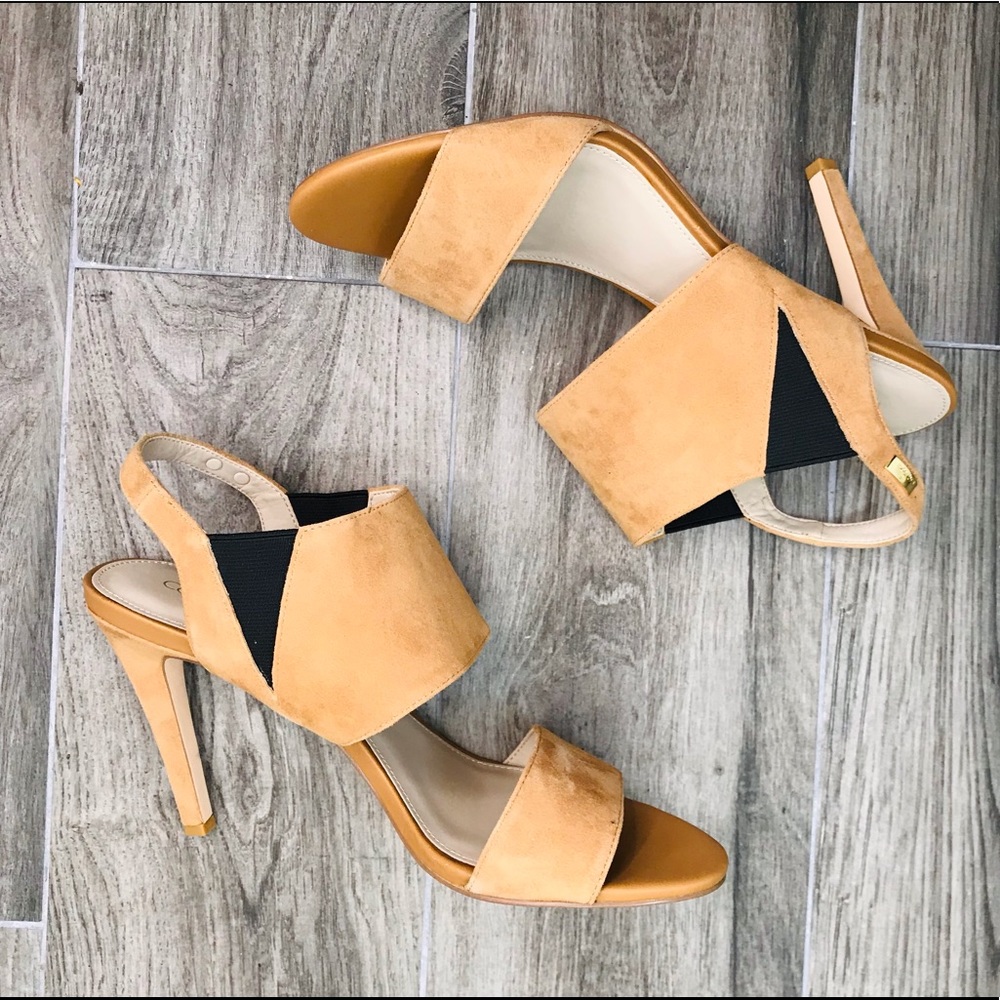 Calvin Klein Safari Suede Heeled Sandal